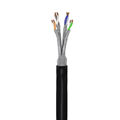 Produktbild von Zewnętrzny kabel sieciowy CAT 7, S/FTP (PiMF), czarny, 100 m