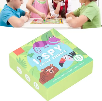 Produktbild von 55 Stück Tier-Matching-Spielkarten, Puzzles, Buch, interaktives Spielzeug, schnelles Gedächtnis für Kinder ab 3 Jahren