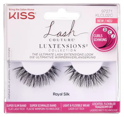 Zdjęcie produktu dla Rzęsy Royal Silk KISS na paskach, luksusowe, klej w zestawie