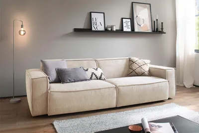 Produktbild von KAWOLA Sofa SAMU 3-Sitzer Stoff beige