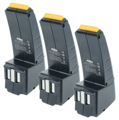 Produktbild von vhbw 3x Akku kompatibel mit Festo Festool CDD12FX, CDD12ESC, CDD12ES, CDD12E, CDD12, CCD12v, CCD12MH, CDD12MH Werkzeug (2100 mAh, NiMH, 12 V)