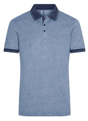 Imagen del producto de Camiseta polo para hombre James and Nicholson, modelo LT2531 (talla M), color azul melange/azul marino