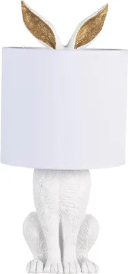 Produktbild von Clayre & Eef Tischlampe Kaninchen Ø 20x45 cm Weiß Polyresin