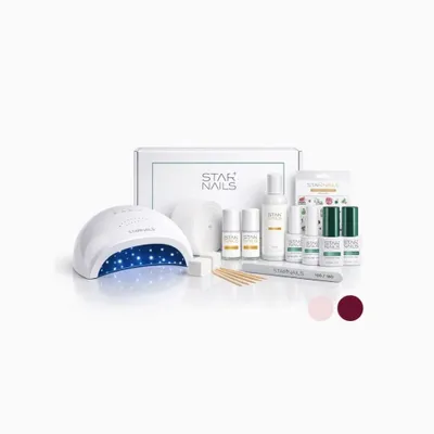 Obrázek produktu pro Sada STARNAILS Sensitive Line Starter Set Charm + UV/LED S9 - modeláž gel lakem s UV lampou pro citlivé nehty