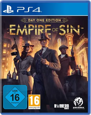 The cover art for the video game 'Empire of Sin - Day One Edition' for PlayStation 4.
