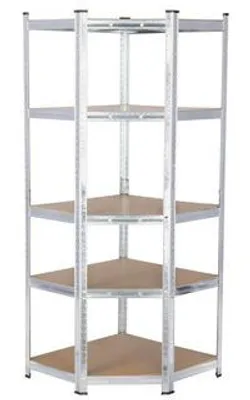 Produktbild von Schwerlast Eckregal 180x90x40 cm 5 Böden Lagerregal 375 kg MDF