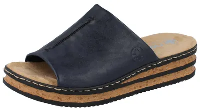 Produktbild von RIEKER Damen Pantolette dunkelblau Kunstleder - Größe: 41