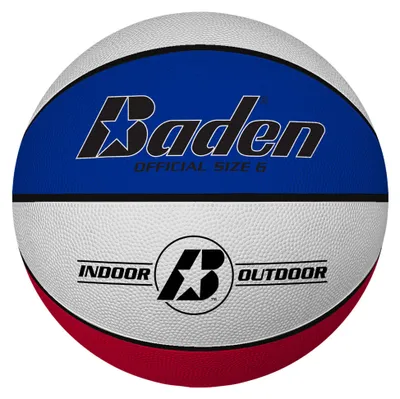 Productafbeelding van Baden Basic (Size 6) Basketbal Dames - Wit / Rood / Royal | Maat: 6
