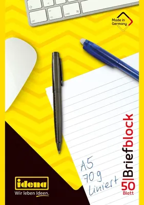Produktbild von Idena BriefblockMix liniert A5 kopfgeleimt