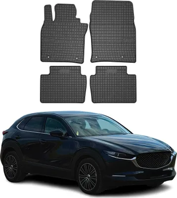 Obrázok produktu pre 2019-2025 Mazda CX-30 DM Podlahové rohože gumové čierne 4 ks