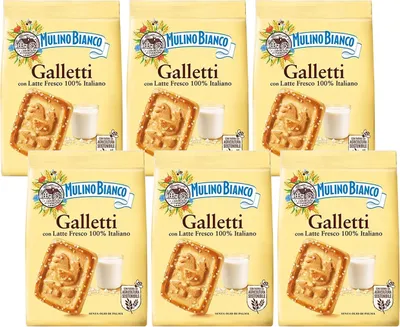 Produktbild von MULINO BIANCO Galletti - Mürbeteigkekse mit Zucker 350g x 6 Pakete