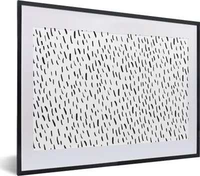 Produktbild von MuchoWow® Gerahmtes Poster Sommer - Regen - Schwarz - Weiß 40x30 cm - Poster mit Schwarzem Bilderrahmen Wandposter Rahmen Foto Bilder - Bilderrahmen - Poster im Rahmen