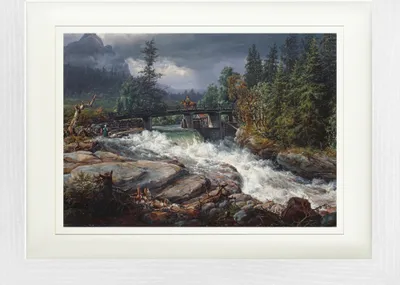 Obrázek produktu pro Johan Christian Dahl Zarámovaný obraz s jemným paspartováním | Obrazy na zeď | V rámu - Maridalen, 1852 (30 x 40 cm)
