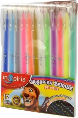 Immagine prodotto di Długopisy żelowe 12 kolorów z końcówką 0,7 mm