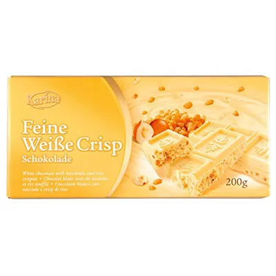 Produktbild von Karina Feine Weiße Schokoladentafel Weiße Schokolade Crisp 200g