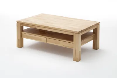Produktbild von Couchtisch >GORDON< mit Schublade, Kernbuche, Massivholz - 115x45x70cm (BxHxT)