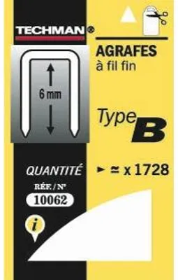 Produktbild von 6 mm Klammern - Typ B