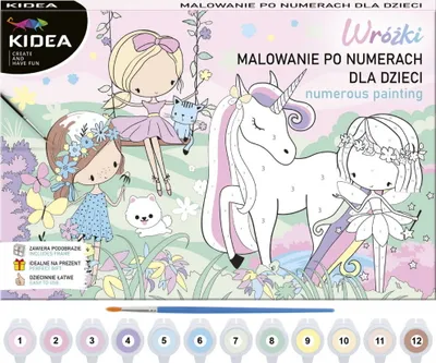 Produktbild von Kidea Fairies - Magisches Malen-nach-Zahlen-Bild für kreative Köpfe
