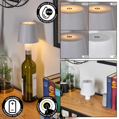 Produktbild von Lecco dimmbare Tischlampe aus Kunststoff in Weiß