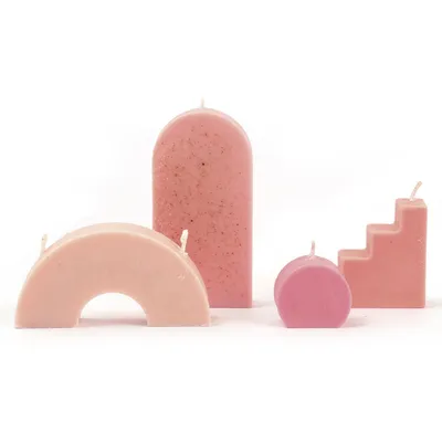 Produktbild von Graine Creative Kunststoff-Kerzenform geometrisch 4 Stück DIY Set