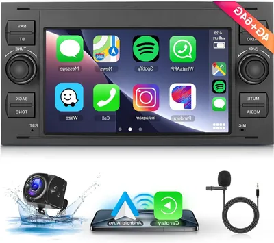 Imagen del producto de Radio para coche Android - Sistema multimedia - Radio con navegación - Reproductor de audio para automóvil - Pantalla táctil de 7 pulgadas