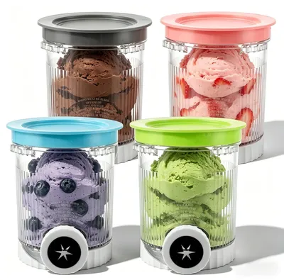4er-Set 500 ml Eisbehälter, BPA-frei, spülmaschinengeeignet, für NC700/701