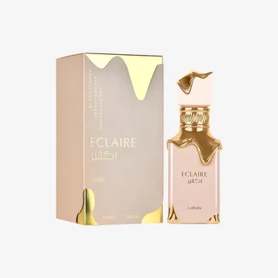 Produktbild von Lattafa Eclaire Eau de Parfum 100 ml – Blumig-fruchtiger Gourmand-Duft für Frauen | Süße aus Karamell, Milch & Vanille + Heartforcards Versandschutz