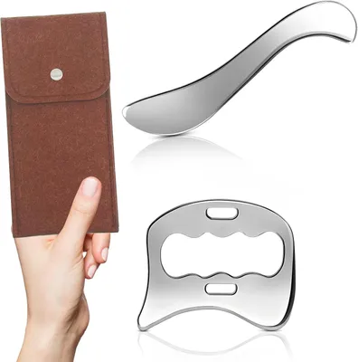 Obrázok produktu pre Gua Sha masážny nástroj, lymfodrenáž, dvojité okraje, ergonomický dizajn, pre celkovú masáž tela
