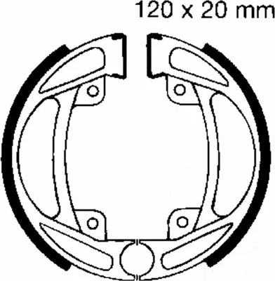 Immagine prodotto di Ganasce freno posteriori EBC 932 D.120mm