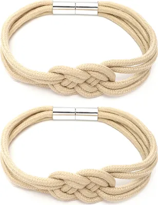 Produktbild von 2pcs Vorhang Tieback Rostproof ohne Bohrbaumwäsche Seilhandhand -Vorhangschnallschnalle -Clip für Zuhause-Beige