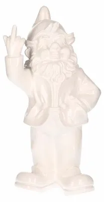 Produktbild von Stoobz design Gartenzwerg - weis - Mittelfinger - 20 cm
