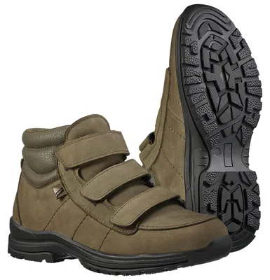 Produktbild von Jagdhalbstiefel Nubukleder mit Klett oliv : 47