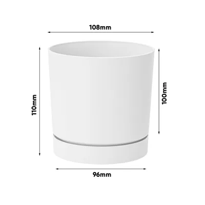 Immagine prodotto di Vaso Tubo rotondo 11 cm bianco