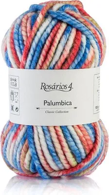 Produktbild von Rosários 4 Palumbica: Super Bulky Wolle in Marmorfarben, ideal für warme Strickprojekte