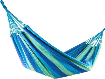 Obrázok produktu pre Verk Hamaka hojdacia sieť 200 x 150 cm hrubé modré pruhy
