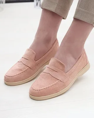 Produktbild von Damen Mokassins aus Öko-Wildleder in rosa Daffer- Footwear, Größe 37