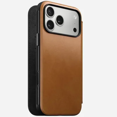 Zdjęcie produktu dla Nomad Modern Leather Folio, Folio, Apple, iPhone 17 Pro Max, 17,5 cm (6.9"), Opalony/Jasnobrązowy