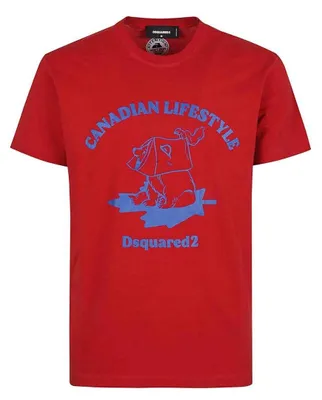 Produktbild von DSquared2 - "Canadian Lifestyle" T-Shirt für Herren SY3940 (L) (Rot)
