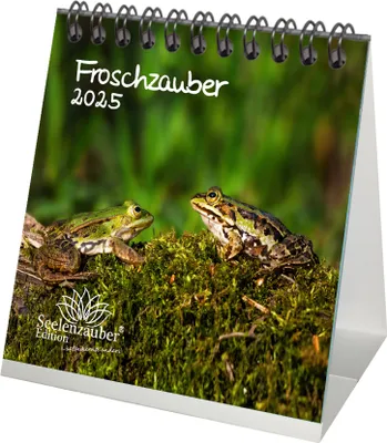 Produktbild von Froschzauber Frösche Kalender für 2025 Format 10cm x 10cm Frosch - Seelenzauber