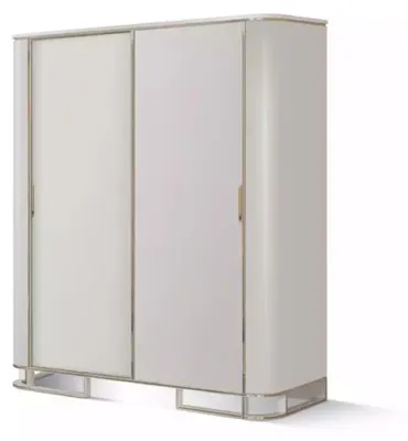 Productafbeelding van Kledingkast, kast, luxe, houten kasten, designmeubels, slaapkamer, wit