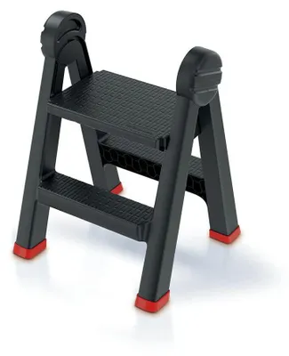 Image de Échelle pliante - Plastique - 2 marches - 150 kg - Double face - Antidérapante