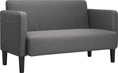 Zdjęcie produktu dla vidaXL Sofa dwuosobowa ciemnoszara 109 cm tkanina sztruksowa
