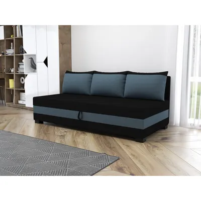 Obrázek produktu pro Jednolůžková čalouněná postel 80x195 MIRRY BIZ 2 - černá / modro šedá