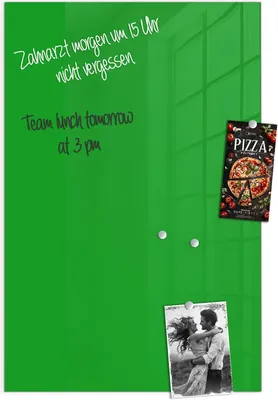 Produktbild von Magnettafel 60x90cm Pinnwand Whiteboard beschreibbar - Grasgrüner Hintergrund