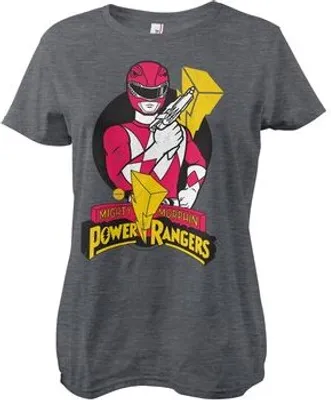 Produktbild von Power Rangers - Red Ranger Pose Girly Tee - Small - DarkHeather