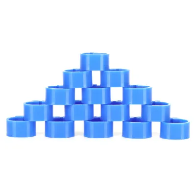 Image de 200Pcs 10mm Pigeons No Word Leg Ring Poultry Foot Clip Identification Ring Birds Supplies(Blue )