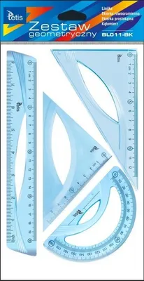 Produktbild von Blaues Geometrie-Set Mit 20-Cm-Lineal