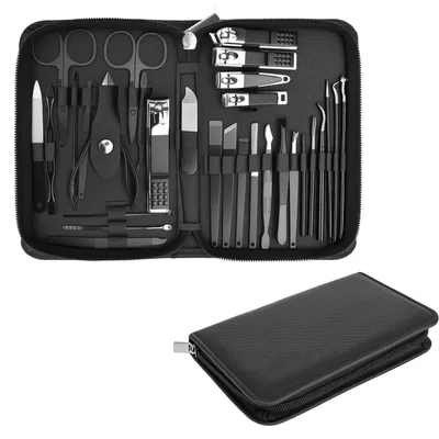 Produktbild von 30-teiliges Maniküre Pediküre Set Edelstahl mit Etui für Damen und Herren