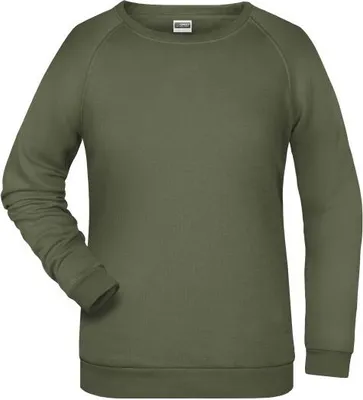 Produktbild von Rundhals-Sweatshirt mit Raglanärmeln für Damen olive, Gr. 3XL