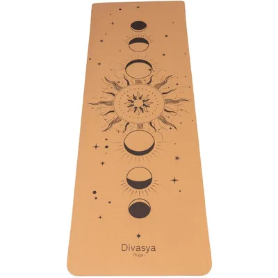 Produktbild von Leichte Kork Yogamatte: rutschfest & dämpfend | komfortable Dicke: 6 mm | nur 900g | 183 x 61 cm | Cosmic Soul